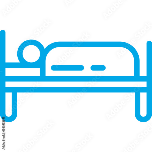 Bed single icon vector illustration