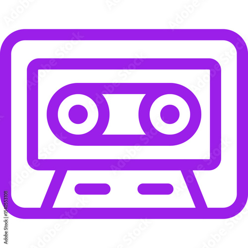 Cassete single icon vector illustration