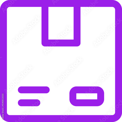 Parcel box single icon vector illustration