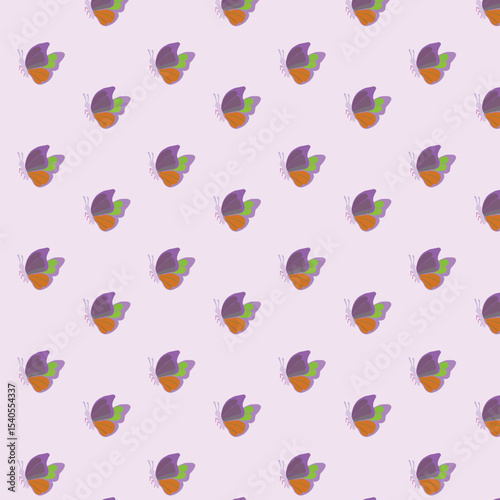 Butterfly seamless pattern design for fabric	