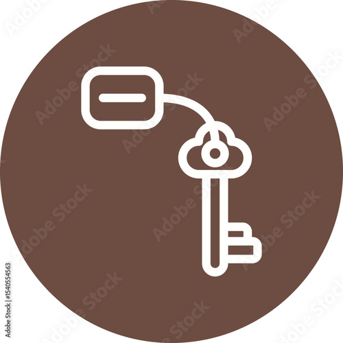 Key single icon vector illustration
