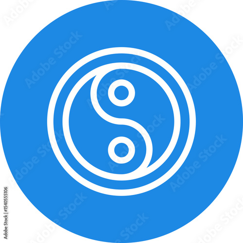 Yinyang single icon vector illustration