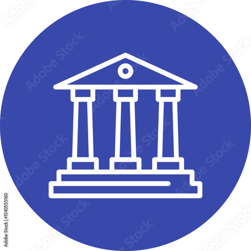 Bank single icon vector illustration