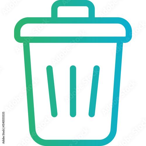 Dustbin single icon vector illustration