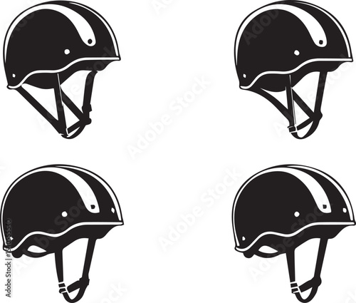 Black Construction Helmet Icon for Safety Equipment