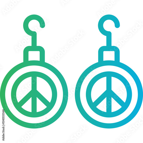 Ear rings single icon vector illustration