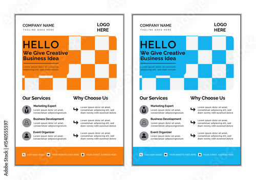 Corporate business flyer template design set with marketing, business proposal, promotion, advertise, publication, print design , editable vector
