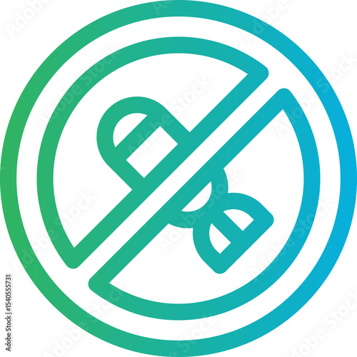 No Missile single icon vector illustration