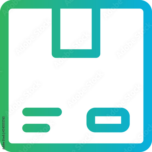 Parcel box single icon vector illustration