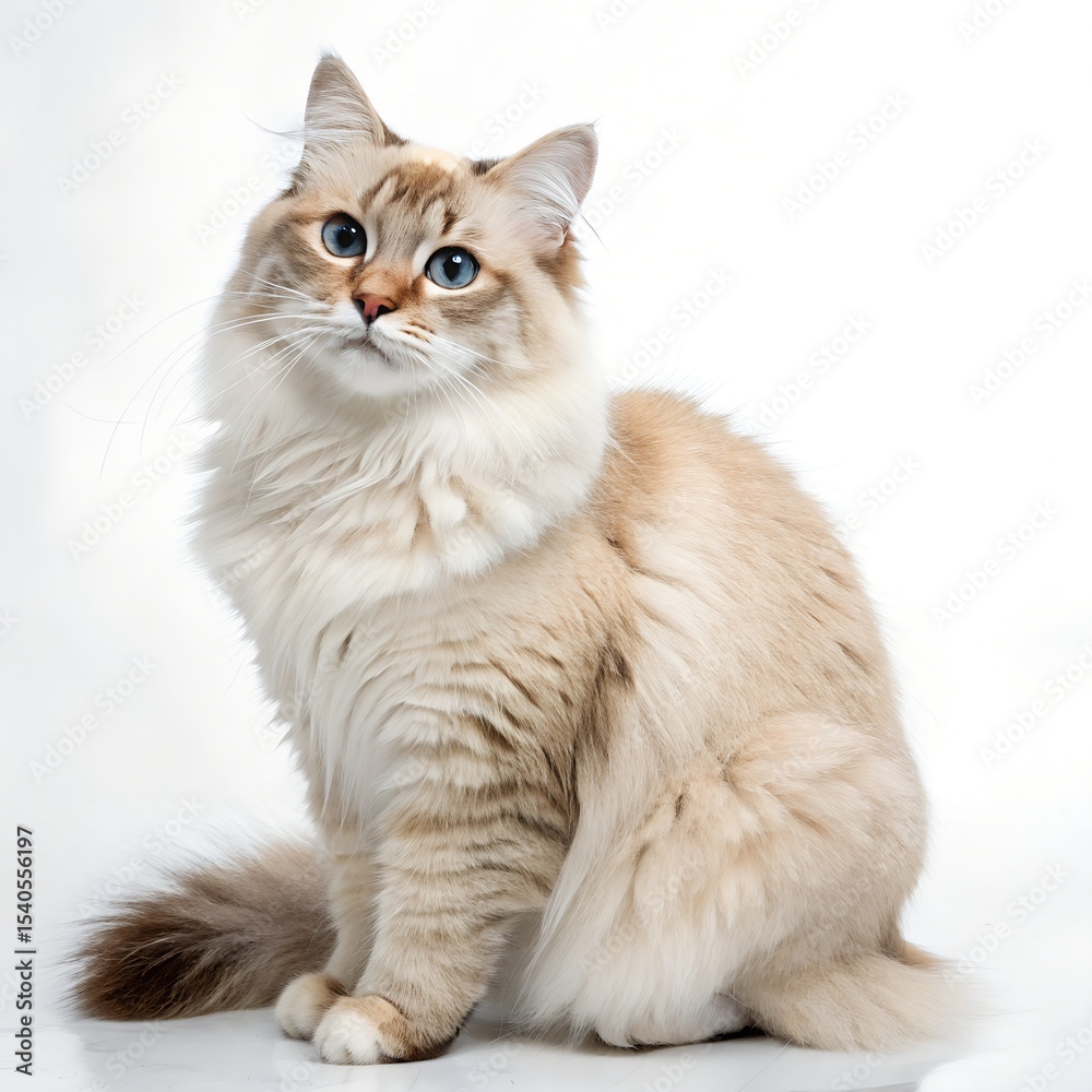 Obraz premium Scottish fold cat isolated on whit background