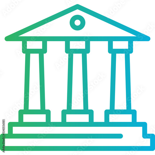 Bank single icon vector illustration