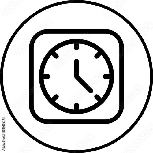 Clock single icon vector illustration