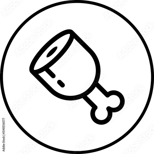 Meat single icon vector illustration