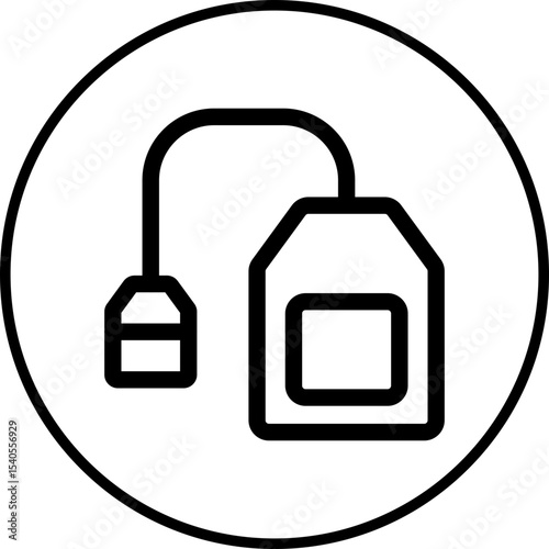 Tea bag single icon vector illustration