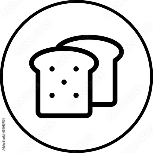 Bread single icon vector illustration