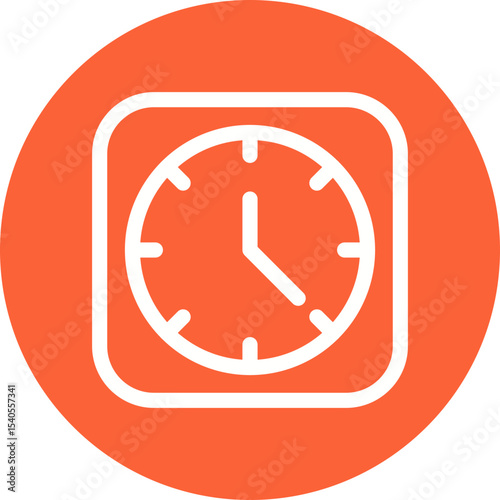 Clock single icon vector illustration