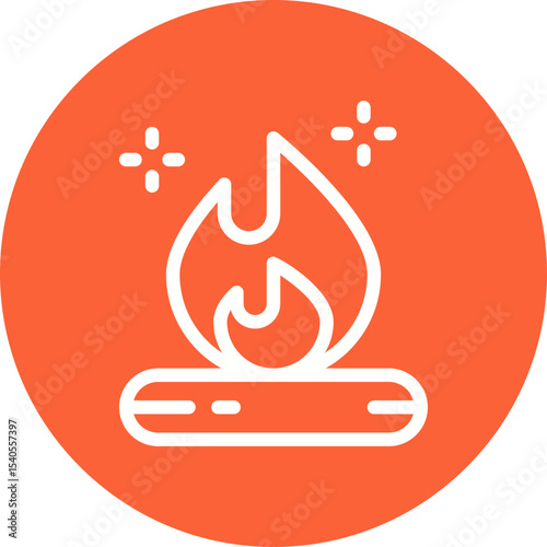 Fire single icon vector illustration