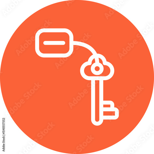 Key single icon vector illustration