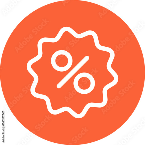 Percentage single icon vector illustration