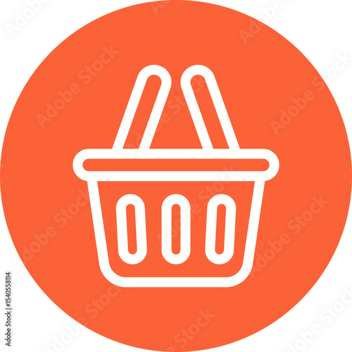 Basket single icon vector illustration