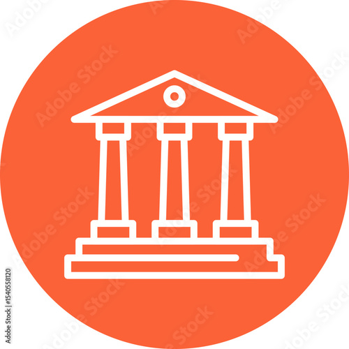 Bank single icon vector illustration