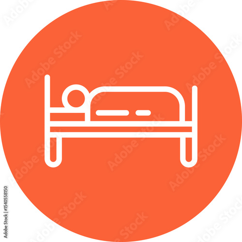 Bed single icon vector illustration
