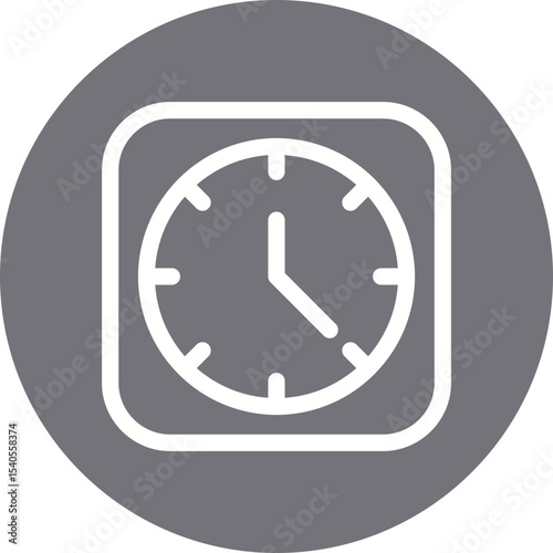 Clock single icon vector illustration