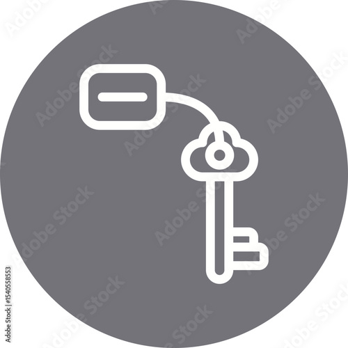 Key single icon vector illustration