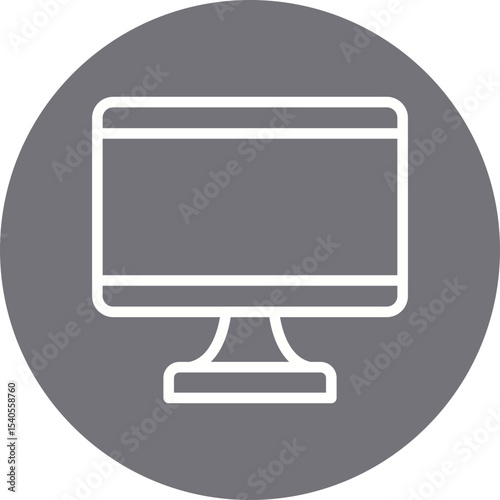 Screen single icon vector illustration