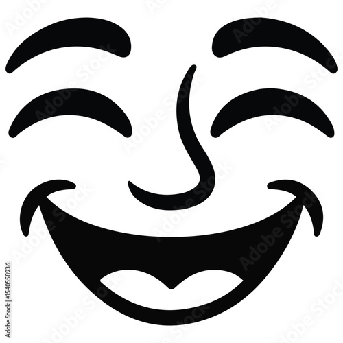 yummy smile emoji with tongue lick mouth isolated vector illustration on white background