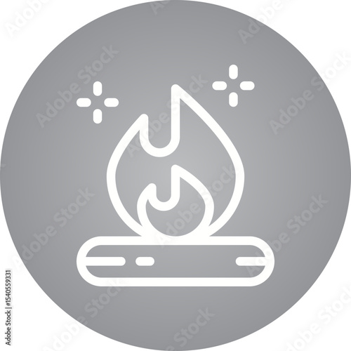 Fire single icon vector illustration