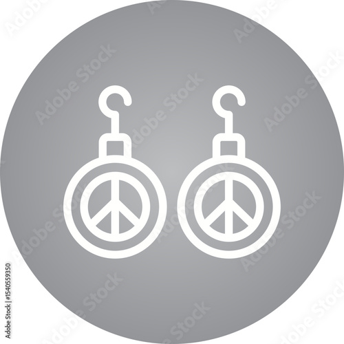 Ear rings single icon vector illustration