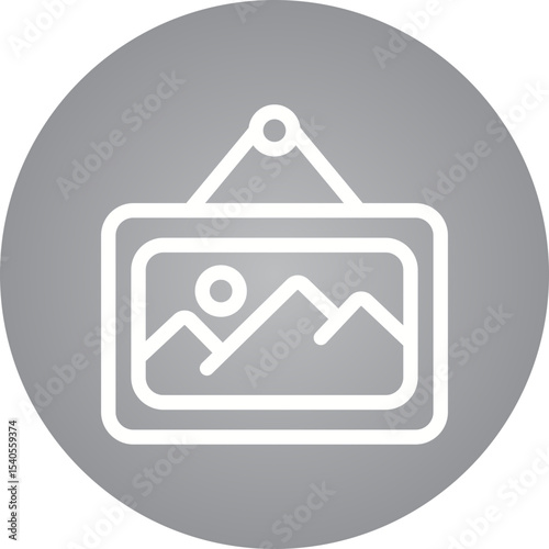 Gallery single icon vector illustration