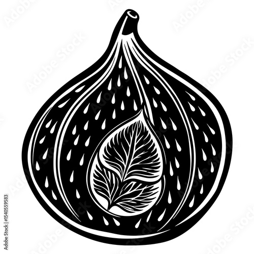 vector illustration of a fig