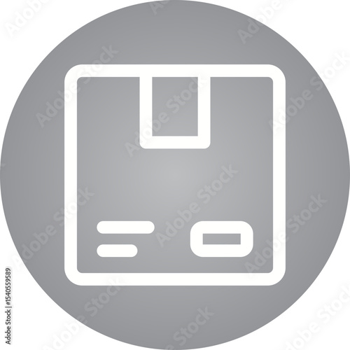 Parcel box single icon vector illustration