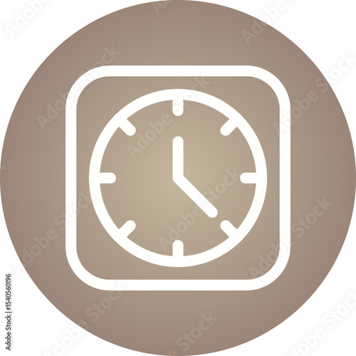 Clock single icon vector illustration