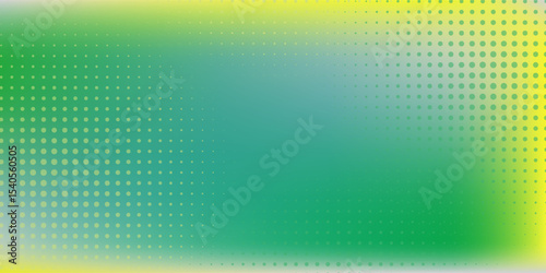 Dots halftone yellow green color pattern gradient texture background.