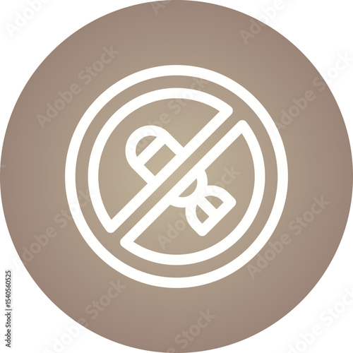 No Missile single icon vector illustration