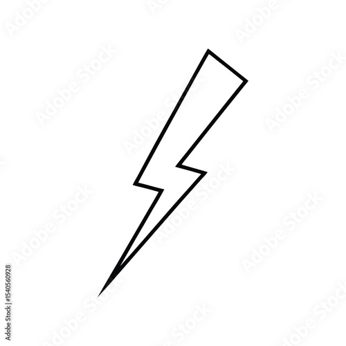 lightning conductors line art on white background