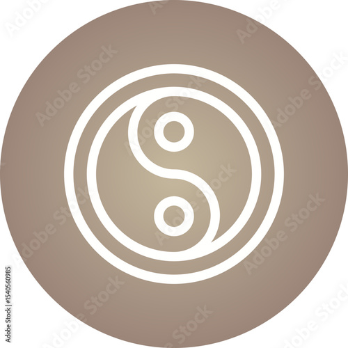 Yinyang single icon vector illustration