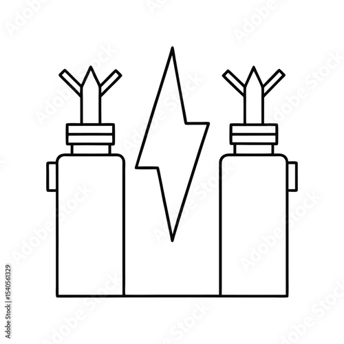 power relays line art on white background