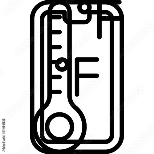 Farenhite single icon vector illustration