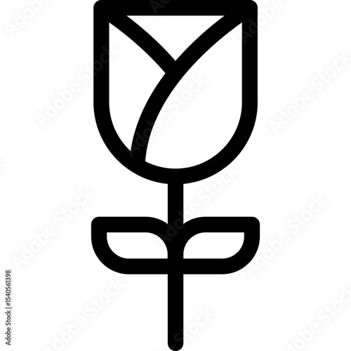 Flower single icon vector illustration