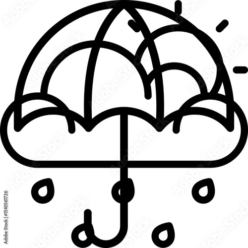 Rains single icon vector illustration