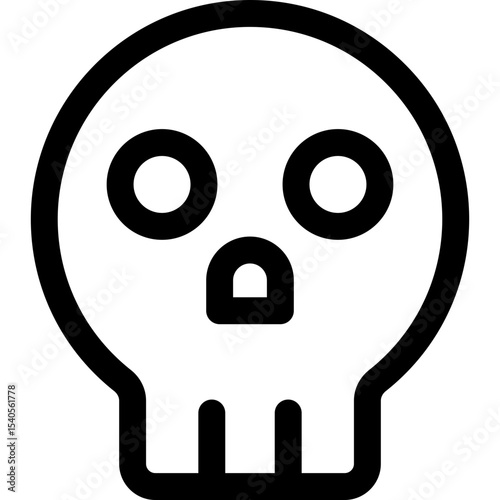 Skull single icon vector illustration