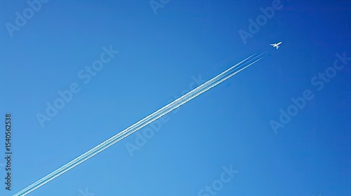 airplane tracks in the sky, airplane in the sky