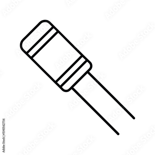 photoresistors line art on white background