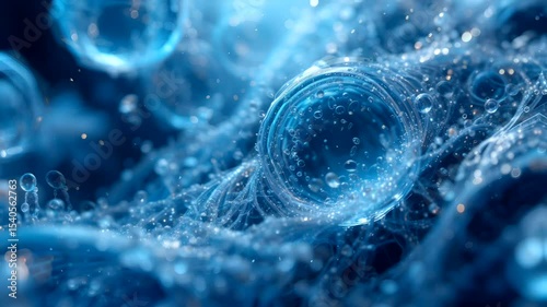 Extreme Macro of Abstract Water Cells Texture - Loop Animation