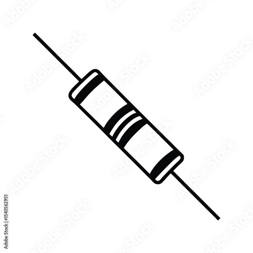 carbon resistors line art on white background