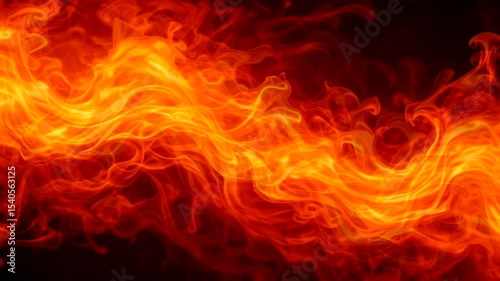 Close-Up Abstract Flames in Motion Loop Background
